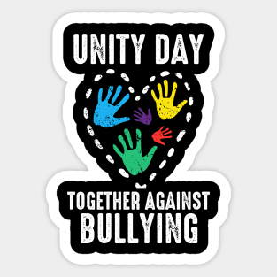 together against bullying orange anti bully unity day kids Sticker